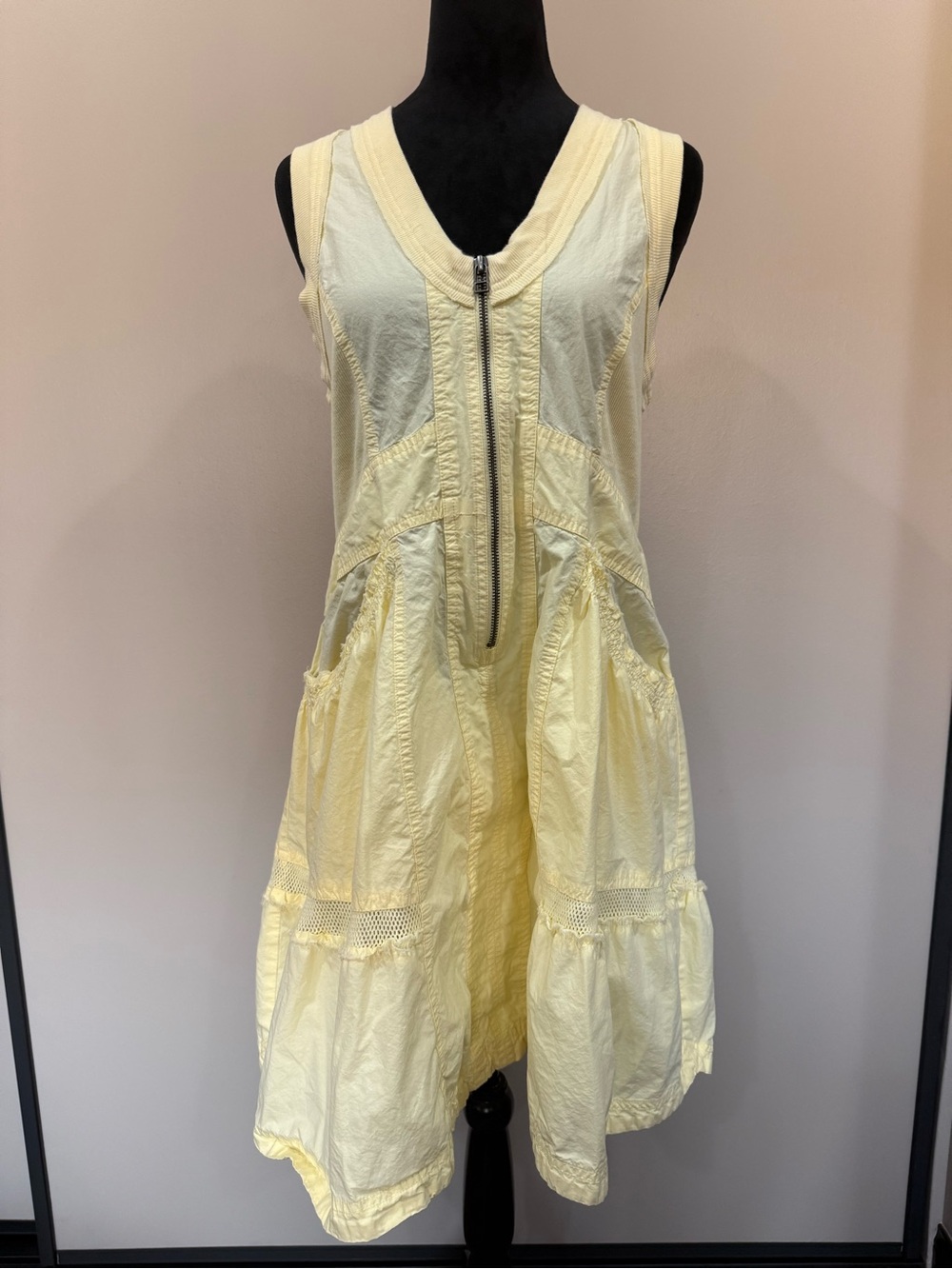 Daily Practice Anthropologie Trek Utility Mini Dress Yellow